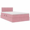 vidaXL Lit de Rangement avec matelas Rose 120 x 200 cm Velours