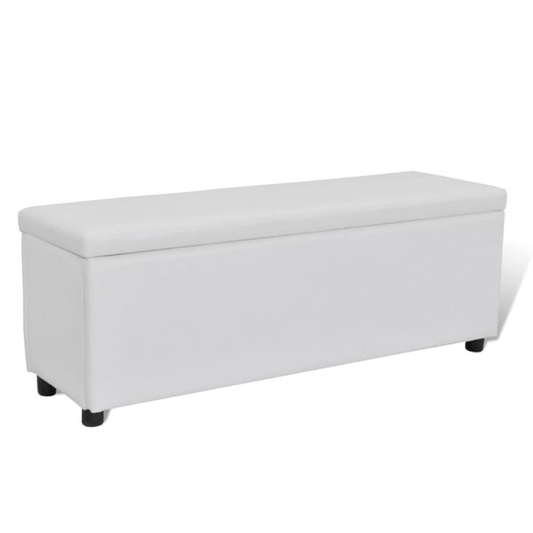 vidaXL Banc de rangement Blanc 118 x 44 x 44 cm
