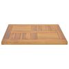 vidaXL Dessus de table carr&eacute; 50x50x2,5 cm Bois de teck massif