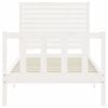 vidaXL Cadre de lit sans matelas blanc bois de pin massif