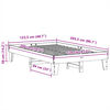 vidaXL Cadre de lit sans matelas cire marron 120x200cm bois pin massif