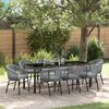 vidaXL Ensemble de salle &agrave; manger pour jardin 9 pcs Anthracite