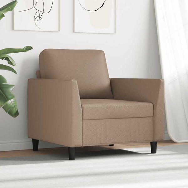 vidaXL Fauteuil Cappuccino 60 cm Similicuir