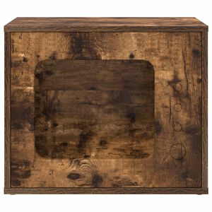 vidaXL Maison pour chat Ch&ecirc;ne fum&eacute; 51 x 30 x 42,5 cm Bois d'ing&eacute;nierie