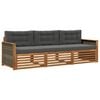 vidaXL Ensemble de canap&eacute;s d'ext&eacute;rieur 3 pc Naturel et Anthracite