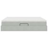 vidaXL Lit avec rangement et matelas Gris clair 200 x 200 cm Velours