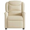 vidaXL Fauteuil inclinable Cr&egrave;me Tissu