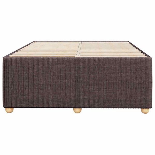 vidaXL Cadre de lit sans matelas marron fonc&eacute; 120x200 cm tissu