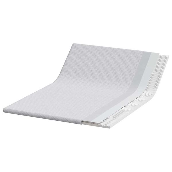 vidaXL Surmatelas Blanc 140 x 190 cm Tissu Jacquard