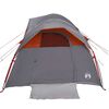 vidaXL Tente de camping 5 personnes gris et orange imperméable
