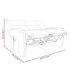 vidaXL Fauteuil de massage inclinable à 2 places crème tissu