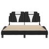 vidaXL Cadre de lit Viana sans matelas noir et blanc 140x190 cm similicuir