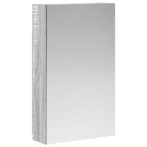 vidaXL Armoire Miroir de Salle de Bain Gris Sonoma 30 x 10,5 x 50 cm