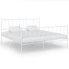 vidaXL Cadre de lit sans matelas blanc m&eacute;tal 140x200 cm