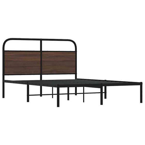 vidaXL Cadre de lit sans matelas 140x190 cm ch&ecirc;ne marron