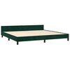 vidaXL Cadre de lit sans matelas vert fonc&eacute; 200x200 cm velours