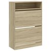 vidaXL Armoire à chaussures 2 tiroirs rabattables chêne sonoma