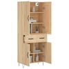 vidaXL Buffet haut Chêne sonoma 69,5x34x180 cm Bois d'ingénierie