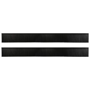 vidaXL Brosses de porte adh&eacute;sives 2 pcs Noir 100 cm