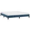 vidaXL Cadre de lit sans matelas bleu fonc&eacute; 180x200 cm velours