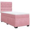 vidaXL Sommier &agrave; lattes de lit avec matelas Rose 90x190 cm Velours