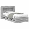 vidaXL Cadre de lit avec rangement Sonoma gris 75 x 190 cm