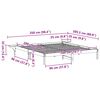 vidaXL Cadre de lit Brun cire 200 x 200 cm Pin massif