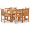 vidaXL Ensemble &agrave; manger de jardin 7 pcs Bois de teck solide