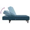vidaXL Canap&eacute;-lit &agrave; 2 places avec repose-pied bleu velours