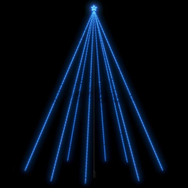 vidaXL Sapin de Noël à LED Int/Extérieur 1300 LED bleu 8 m