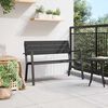 vidaXL Banc de jardin Noir 118 x 54 x 77cm Acier
