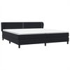 vidaXL Sommier &agrave; lattes de lit avec matelas noir 180x210 cm velours