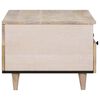vidaXL Table basse Blanc 80 x 54 x 40 cm Bois d'acacia massif