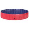 vidaXL Piscine de nage pliable pour chien Rouge et bleu &Oslash; 160 x 30 cm
