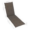 vidaXL Chaise longue d'extérieur repose-pied et coussin Acacia solide