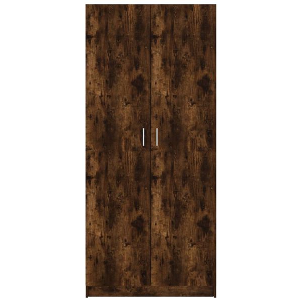 vidaXL Garde-robe Ch&ecirc;ne fum&eacute; 80x52x180 cm Bois d'ing&eacute;nierie