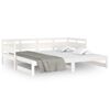 vidaXL Lit coulissant sans matelas blanc 2x(90x200) cm