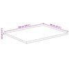 vidaXL Dessus de table 100x80x3,8 cm bord vivant bois massif manguier