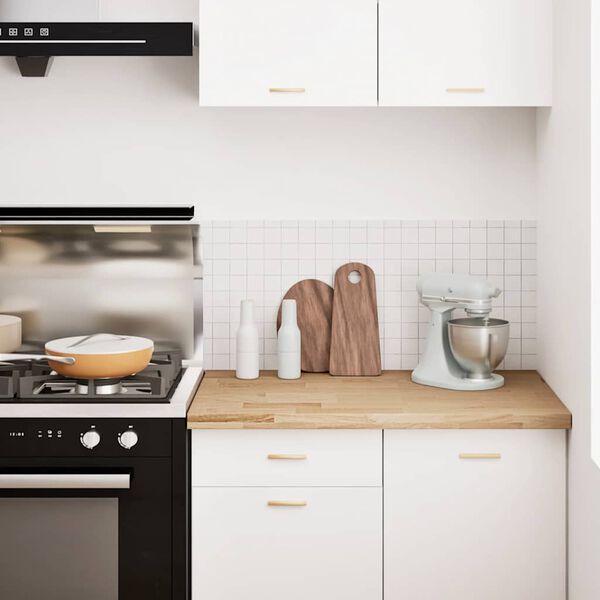 vidaXL Plan de travail de cuisine bois de ch&ecirc;ne massif rectangulaire