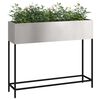 vidaXL Bac de jardin surélevé Argent 100 x 26 x 82 cm Acier inoxydable