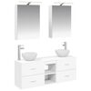vidaXL Ensemble d'armoire de salle de bain 5 pc Blanc