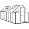 vidaXL Serre avec cadre de base anthracite 445x169x195 cm aluminium