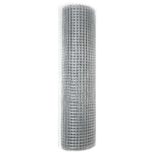 vidaXL Clôture en fil soudé Argent 0.4 x 25 m