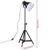 vidaXL Lampadaire 25 W noir 35x35x65/95 cm E27