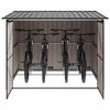 vidaXL Abri de v&eacute;lo 3 pcs Anthracite 215 x 206 x 157 cm M&eacute;tal