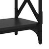 vidaXL Table console Ch&ecirc;ne noir 100 x 28 x 80,5 cm Bois d'ing&eacute;nierie