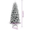 vidaXL Sapin de No&euml;l artificiel avec 150 LED avec support Blanc 120 cm