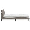 vidaXL Lit avec matelas Hanko taupe 140x190 cm tissu