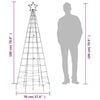 vidaXL Sapin de No&euml;l &agrave; LED avec piquets 220 LED blanc chaud 180 cm