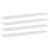 vidaXL Panneau de biblioth&egrave;que 4 pcs blanc brillant bois d&rsquo;ing&eacute;nierie
